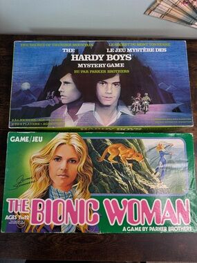 The Bionic Woman & The Hardy Boys Home Board Games - Vintage